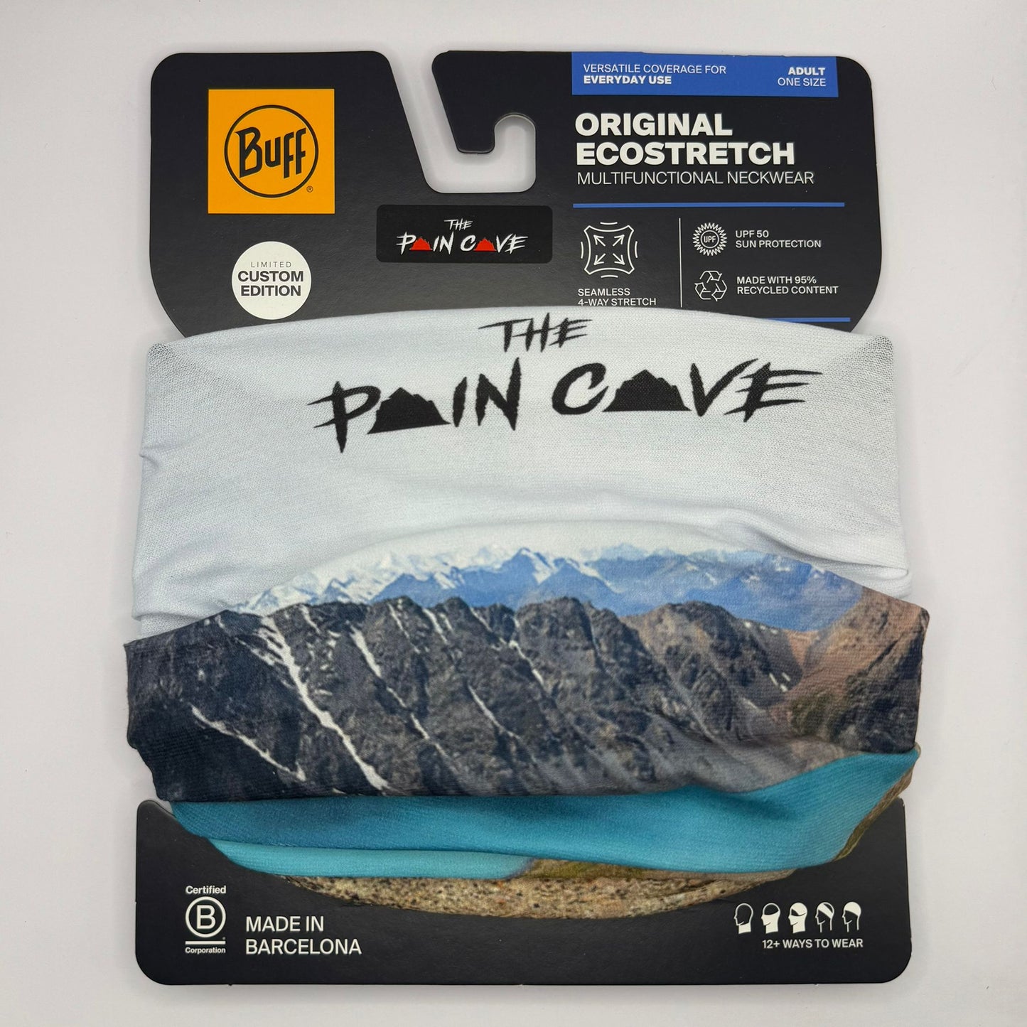'The Pain Cave' Mountain Buff Original EcoStretch Multifunctional Snood