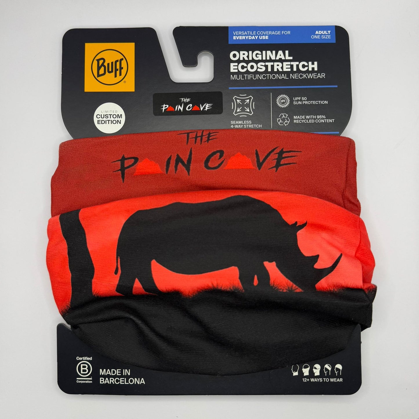 'The Pain Cave' Rhino Buff Original EcoStretch Multifunctional Snood