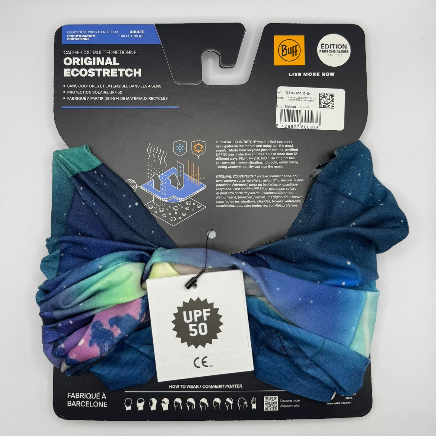'The Pain Cave' Aurora Borealis Buff Original EcoStretch Multifunctional Snood