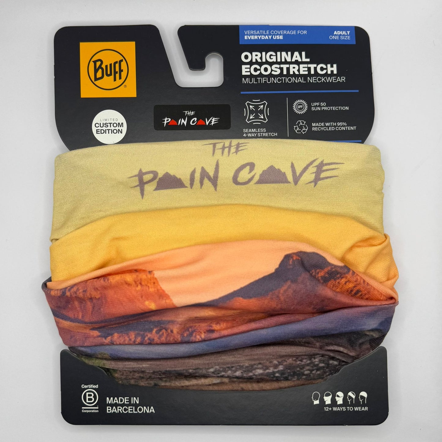 'The Pain Cave' Desert Buff Original EcoStretch Multifunctional Snood