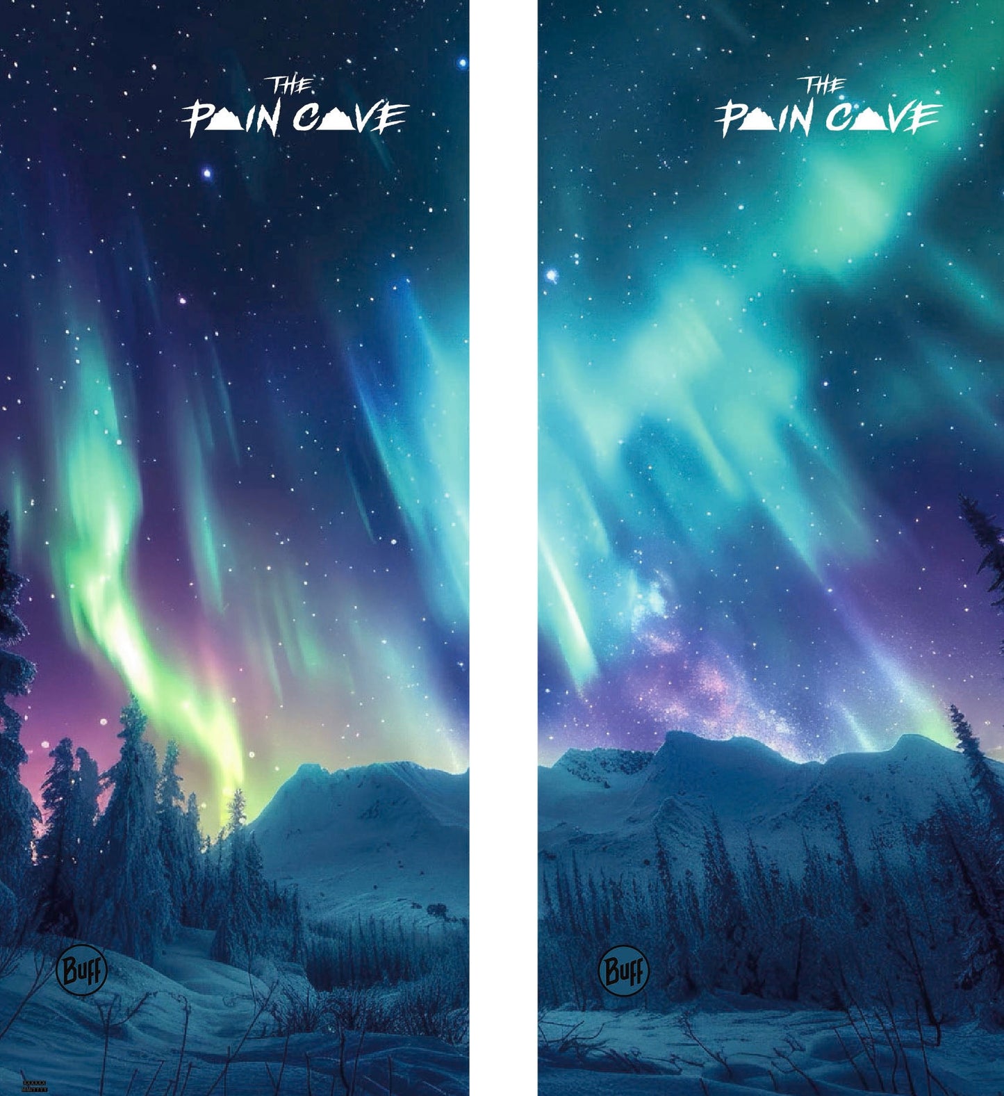 'The Pain Cave' Aurora Borealis Buff Original EcoStretch Multifunctional Snood