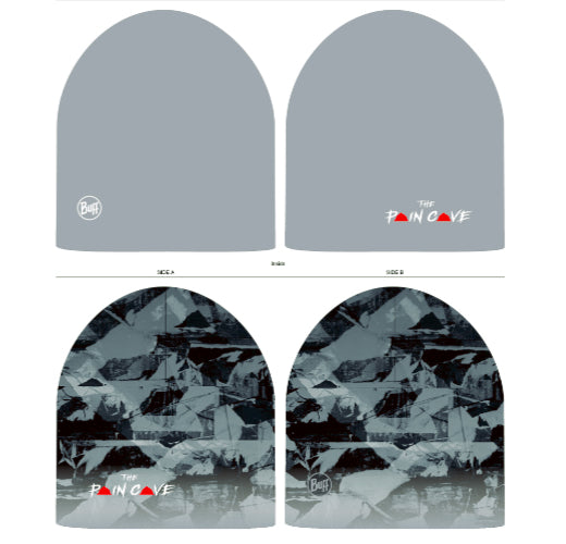 'The Pain Cave' / Buff Thermonet Reversible Beanie (Fog Grey)