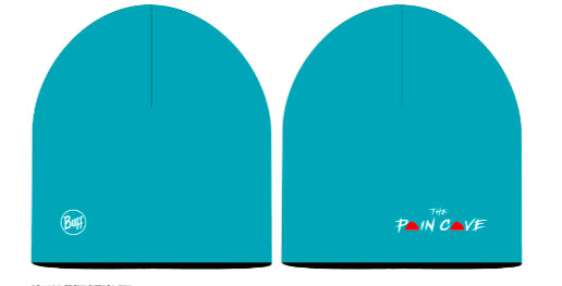 'The Pain Cave' / Buff Polar & EcoStretch Beanie (Aqua)