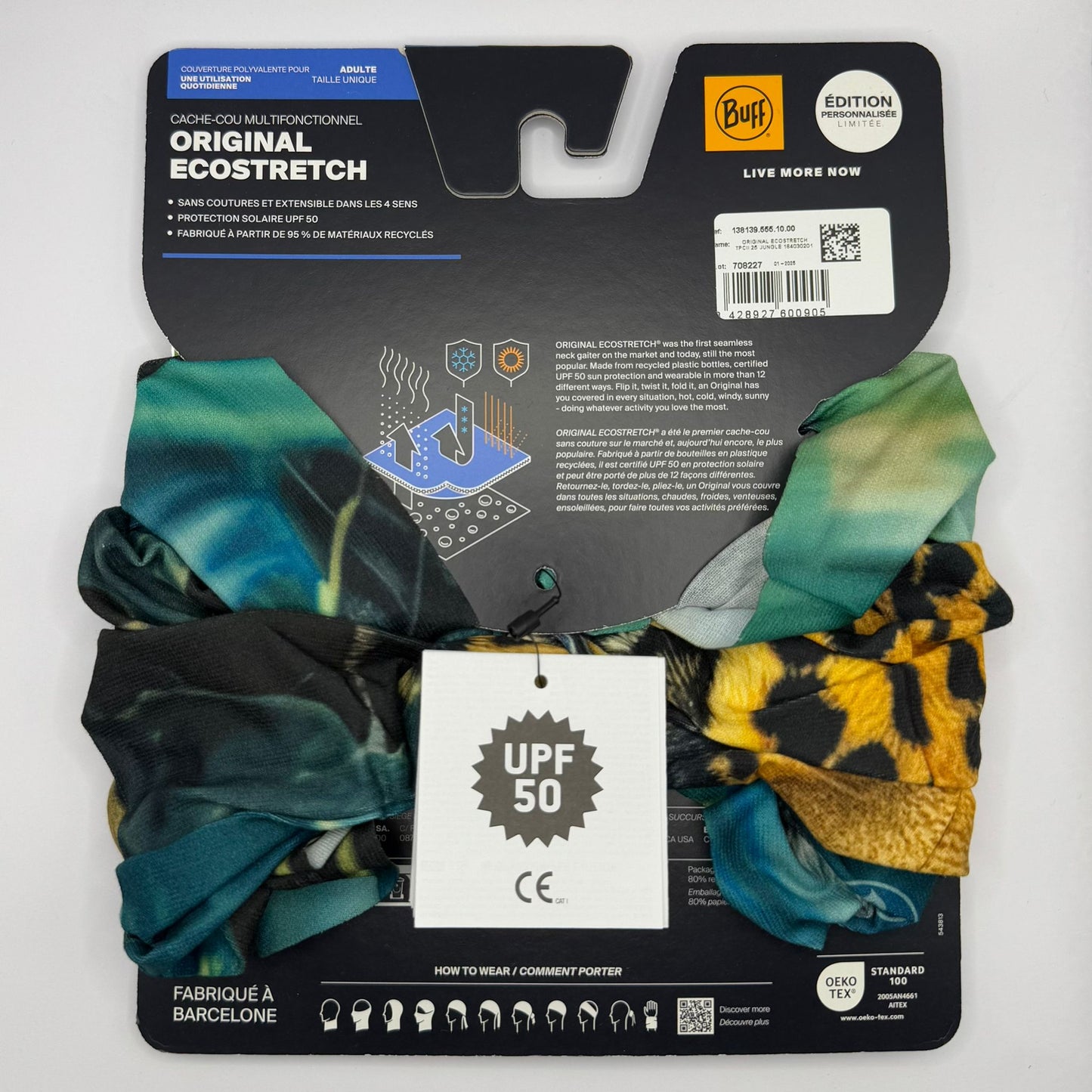 'The Pain Cave' Jaguar Buff Original EcoStretch Multifunctional Snood