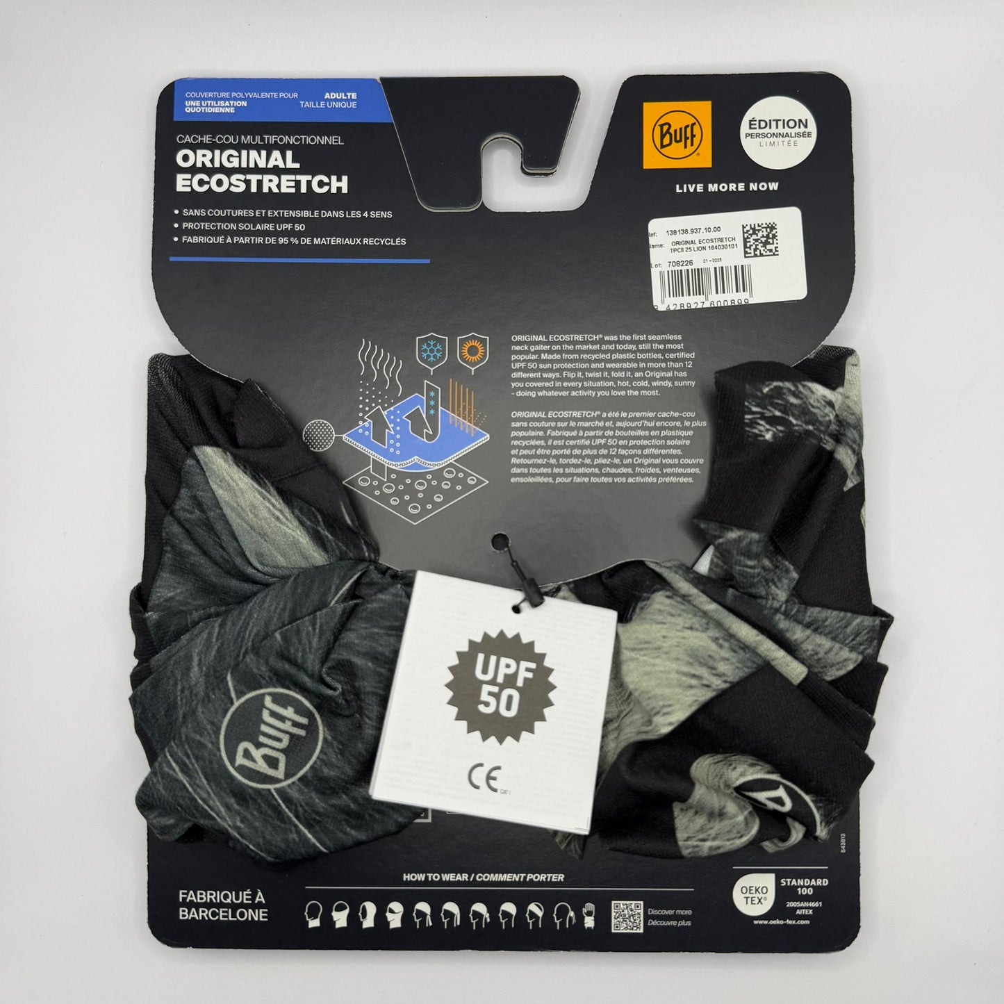 'The Pain Cave' Lion Buff Original EcoStretch Multifunctional Snood